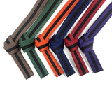 Premium Black Striped Belt - Single Wrap - 1.75" Width